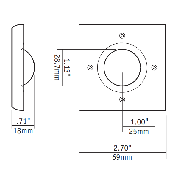 Spore Doorbells - Square LED Illuminated Doorbell spOre