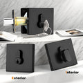 Square Design Door Deadbolt with Single Cylinder Lock Black Finish DLD105BK