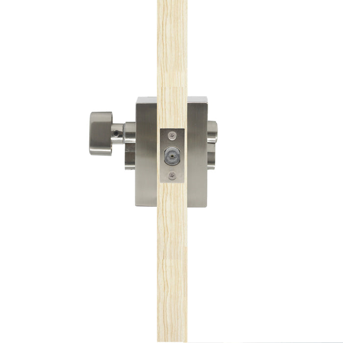 Square Single Cylinder Deadbolt Satin Nickel Keyed Entry Door Lock - Probrico