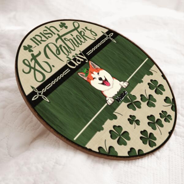St. Patrick's Day Personalized Wood Sign, Gifts For Pet Lovers, Holiday Custom Wooden Signs