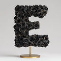 Standing Black Rose Letter E Lamp - Imaginary Worlds