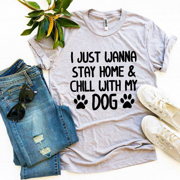 Stay Home with My Dog Graphic Tee