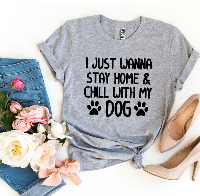 Stay Home with My Dog Graphic Tee