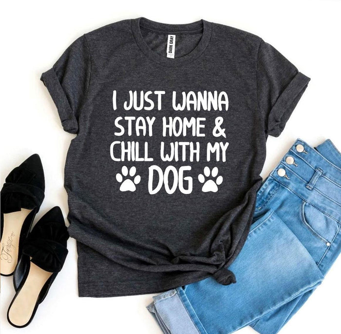 Stay Home with My Dog Graphic Tee