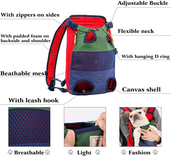 Striped Legs-Out Pet Carrier