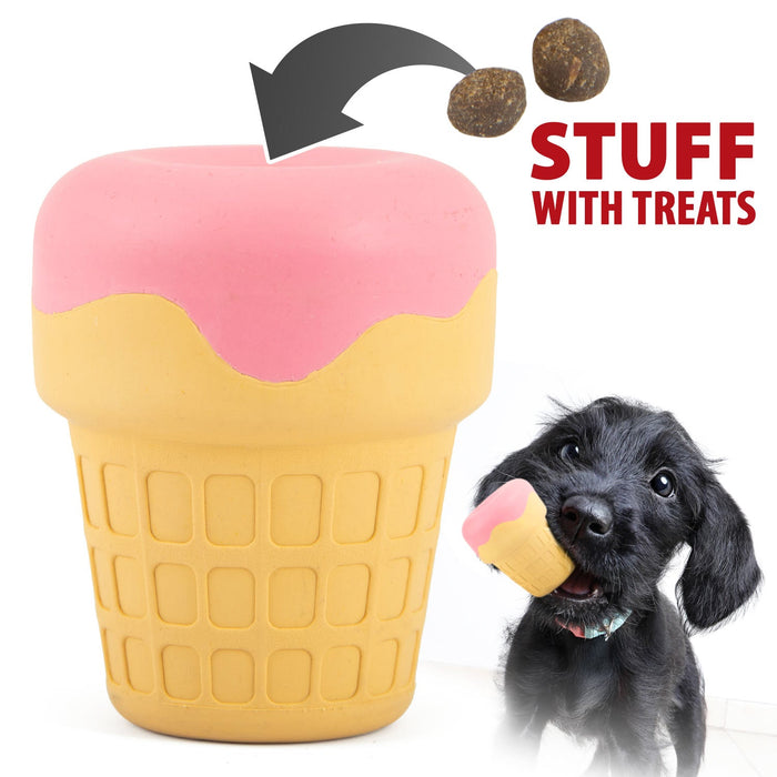 Stuffable Cone Toy for Treat-Time Play