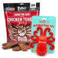 Stuffable Dog Toy and Chicken Jerky Bundle