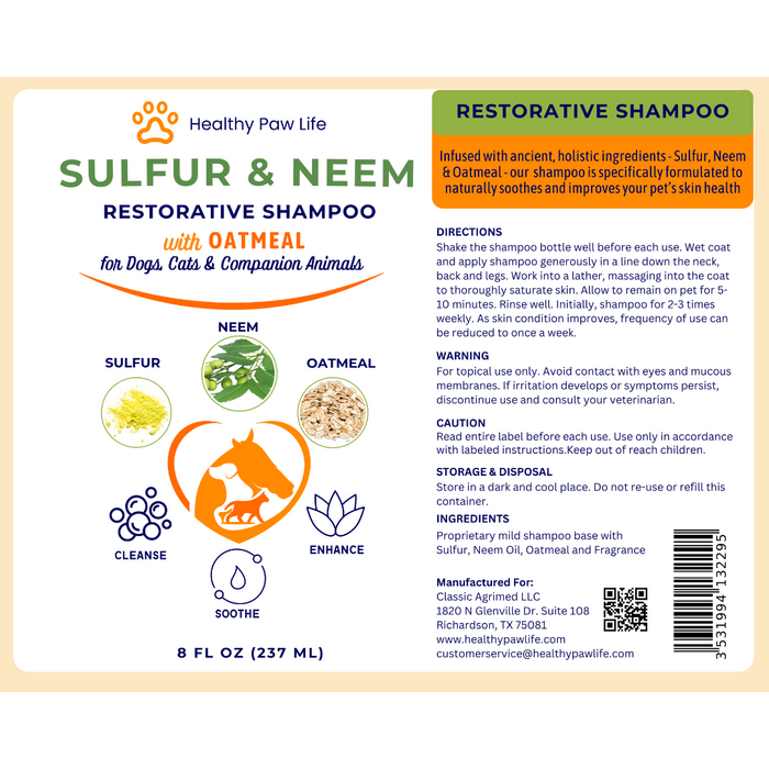 Sulfur & Neem Restorative Shampoo with Oatmeal-4