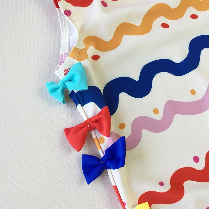 Summer Cute Rainbow Pattern Swimsuit for Girls