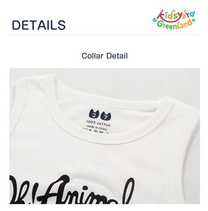 Summer Kids Vests with Crocodile Pattern - Kidsyard Greenland