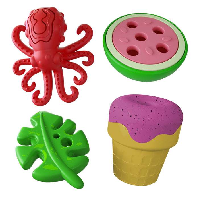 Summer Play Shapes — Four-Piece Rubber Set