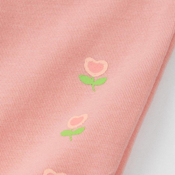 Summer Toddler Girls White&Pink Cotton Pants - Kidsyard Greenland