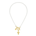 Susan Shaw - Necklace -  Katie - Small Cross Pearl - Findlay Rowe Designs