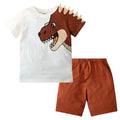 Toddler Boy 3D Cartoon Dinosaur Design T-shirt with Shorts Set