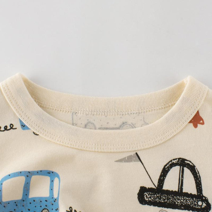 Toddler Boys Car Pattern Fashion Tops - Kidsyard Greenland