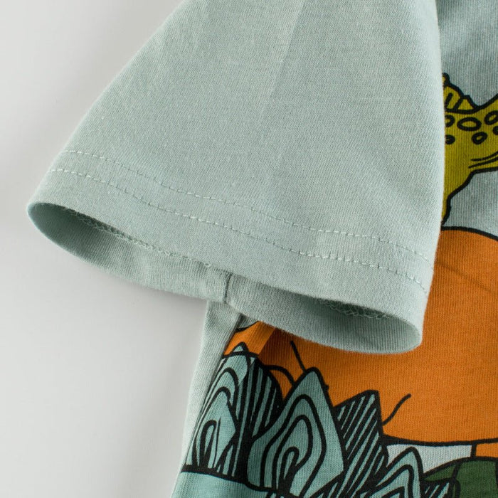 Toddler Boy's Dinosaur Print Short Sleeve T-shirt