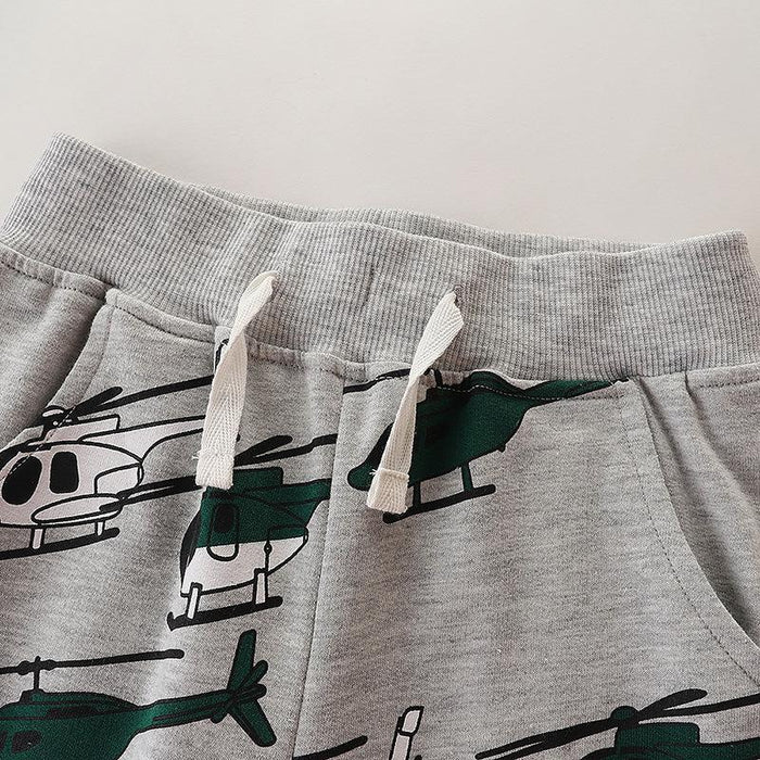 Toddler Boy's Premium Helicopter Print Pants