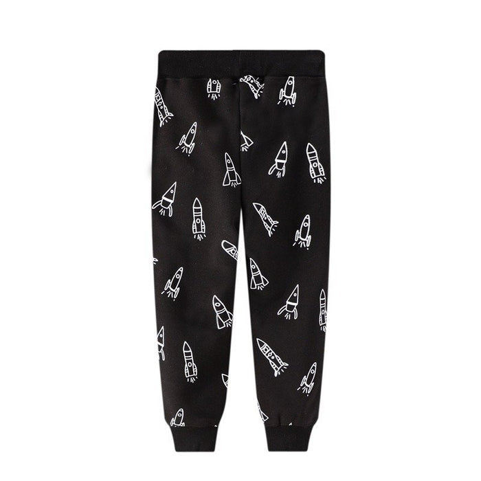 Toddler Boy's Rocket Print Pants
