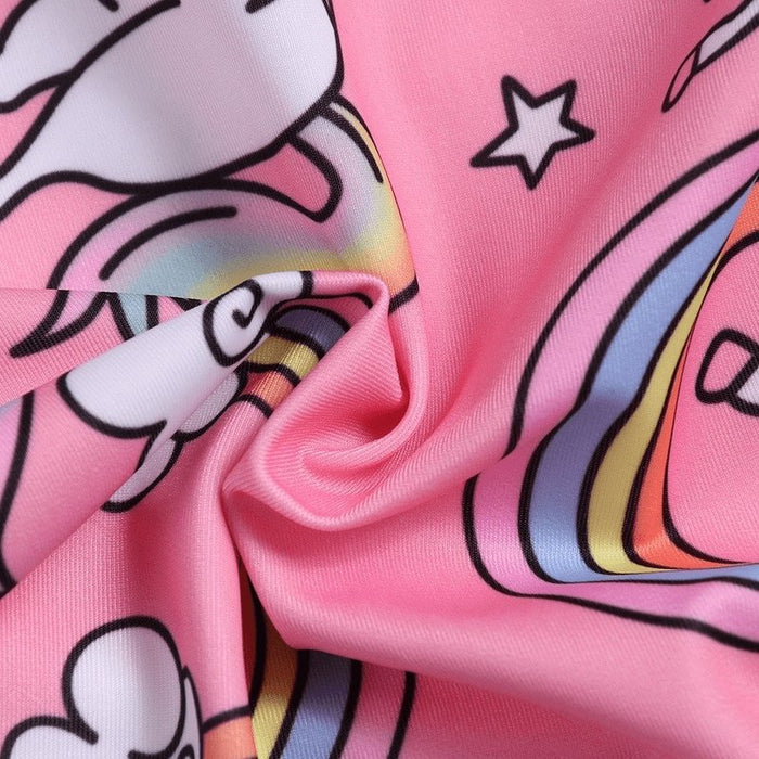Toddler Girl Unicorn Cartoon Pattern Swimsuit