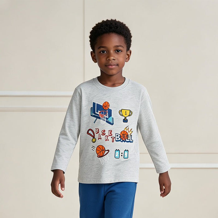 Toddler/Kid Basketball Theme Print Casual Shirt