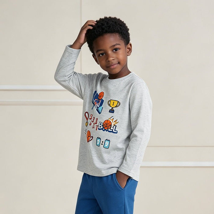 Toddler/Kid Basketball Theme Print Casual Shirt