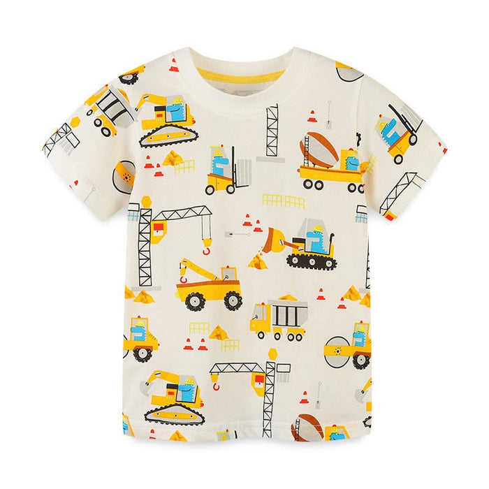 Toddler/Kid Boy Allover Vehicles Print T-shirt