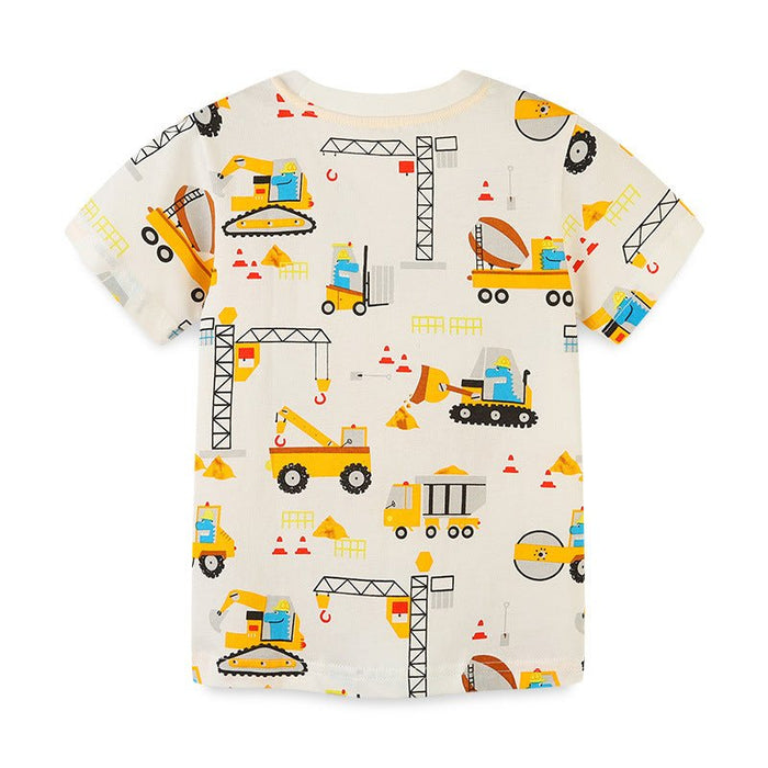 Toddler/Kid Boy Allover Vehicles Print T-shirt