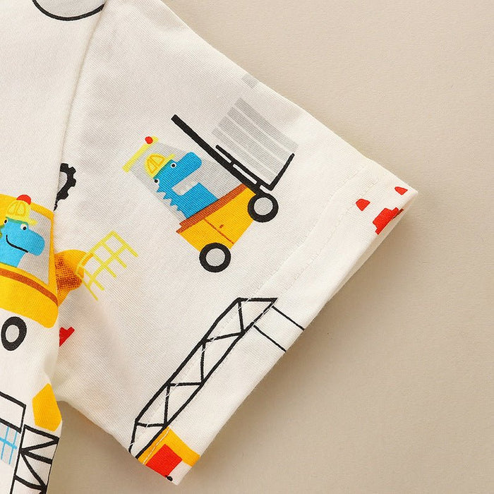 Toddler/Kid Boy Allover Vehicles Print T-shirt
