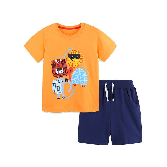 Toddler/Kid Boy Best Animal Friends T-shirt and Shorts Set