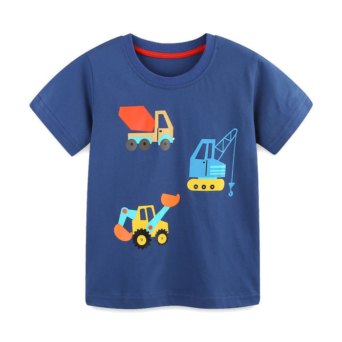 Toddler/Kid Boy Big Vehicles Design T-shirt and Shorts Set