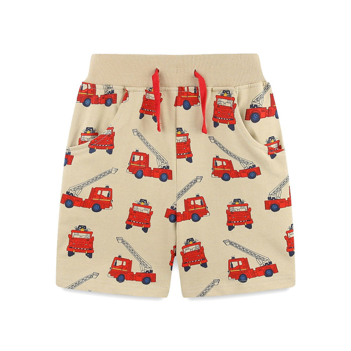 Toddler/Kid Boy Big Vehicles Design T-shirt and Shorts Set