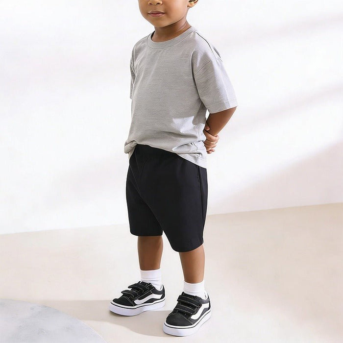 Toddler/Kid Boy Black Casual Drawstring Shorts