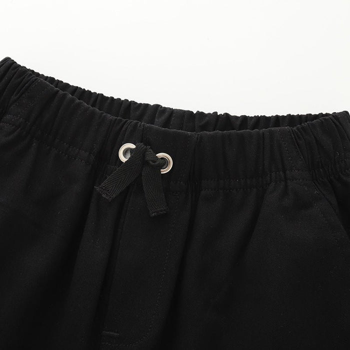 Toddler/Kid Boy Black Casual Drawstring Shorts