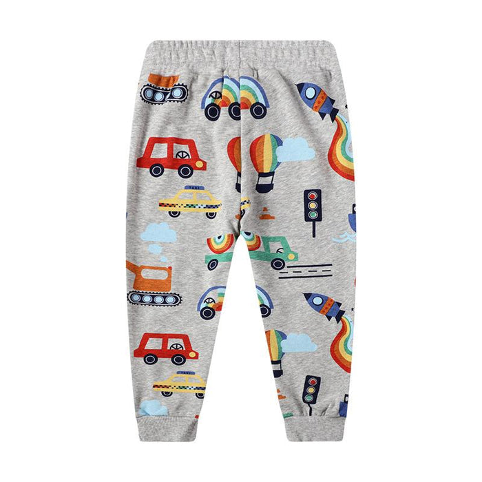 Toddler/Kid Boy Car Print Casual Pants