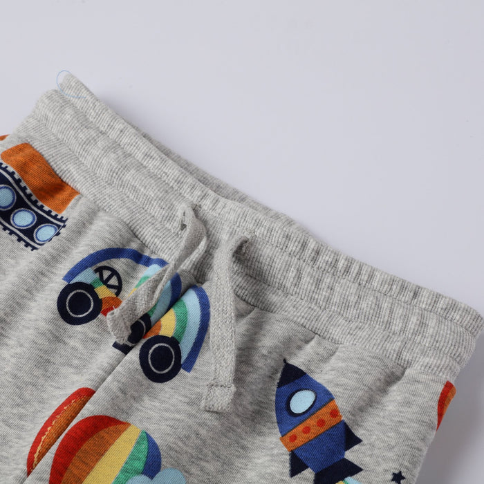 Toddler/Kid Boy Car Print Casual Pants