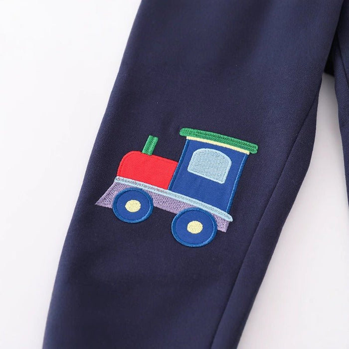Toddler/Kid Boy Cartoon Cute Car Embroidery Design Pants