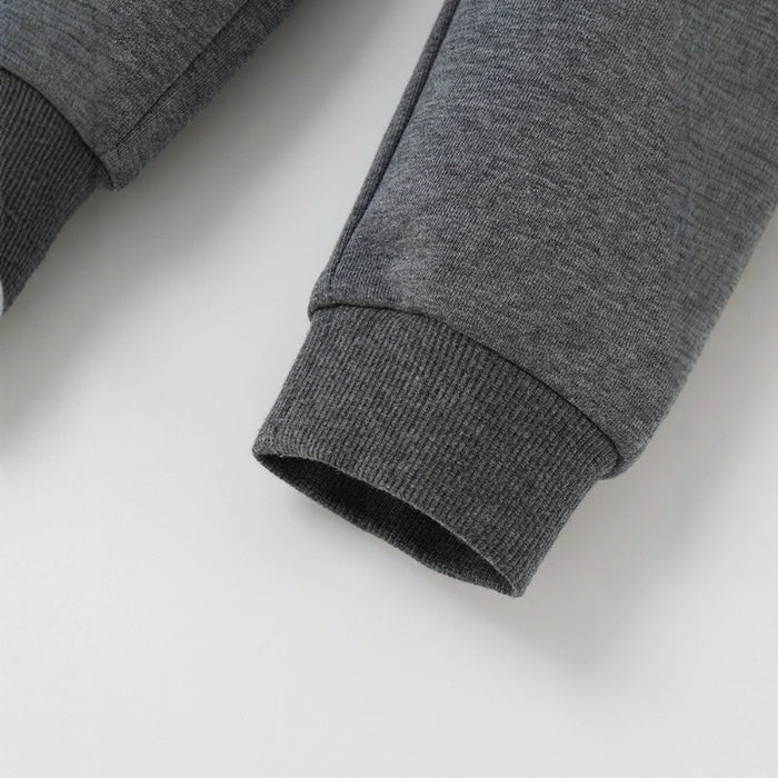 Toddler/Kid Boy Cartoon Rocket Embroidery Gray Pants