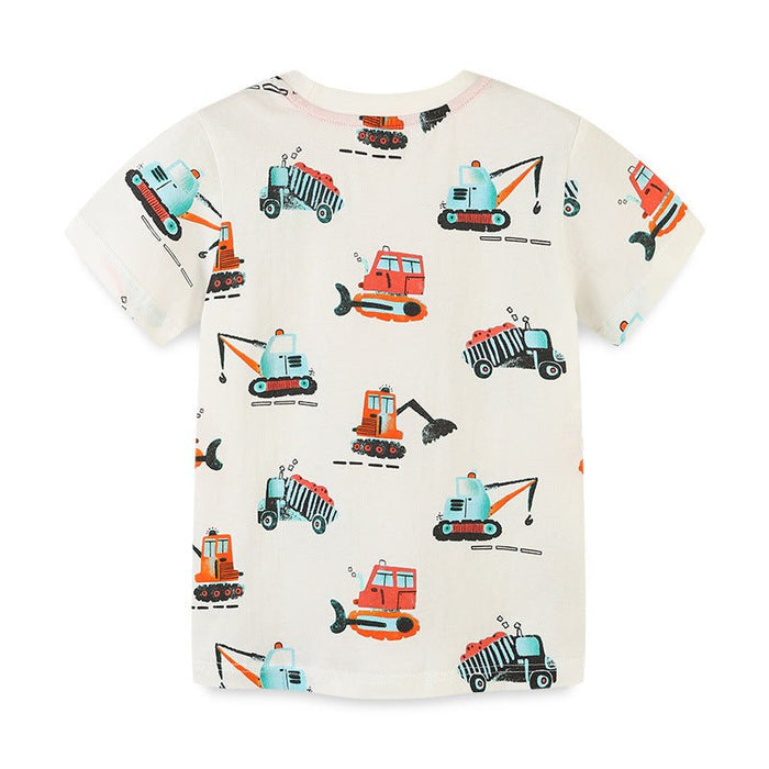 Toddler/Kid Boy Colorful Allover Vehicle Pattern T-shirt