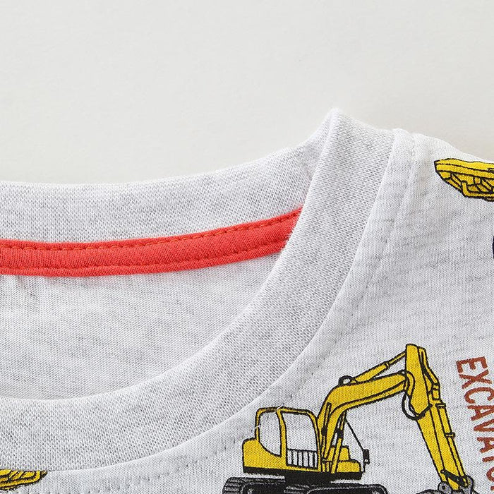 Toddler/Kid Boy Construction Trucks Print T-shirt