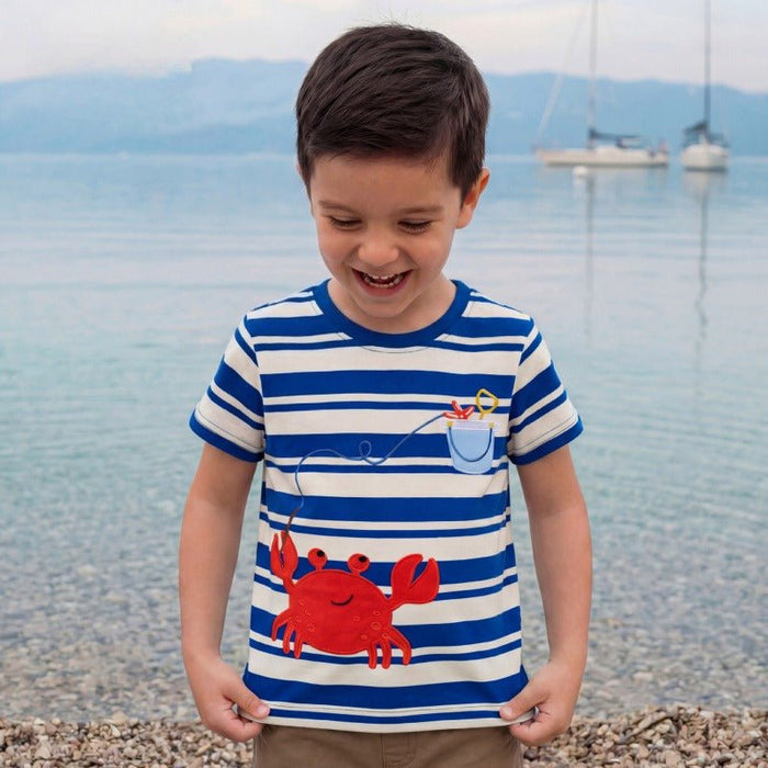 Toddler/Kid Boy Crab Design Summer Cotton Top