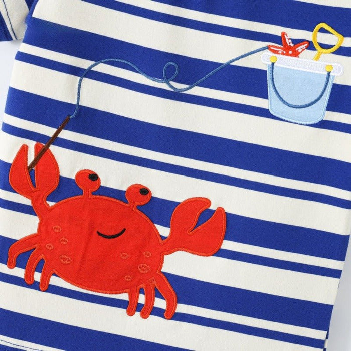 Toddler/Kid Boy Crab Design Summer Cotton Top