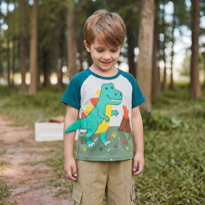 Toddler/Kid Boy Dinosaur Volcano Design Tee