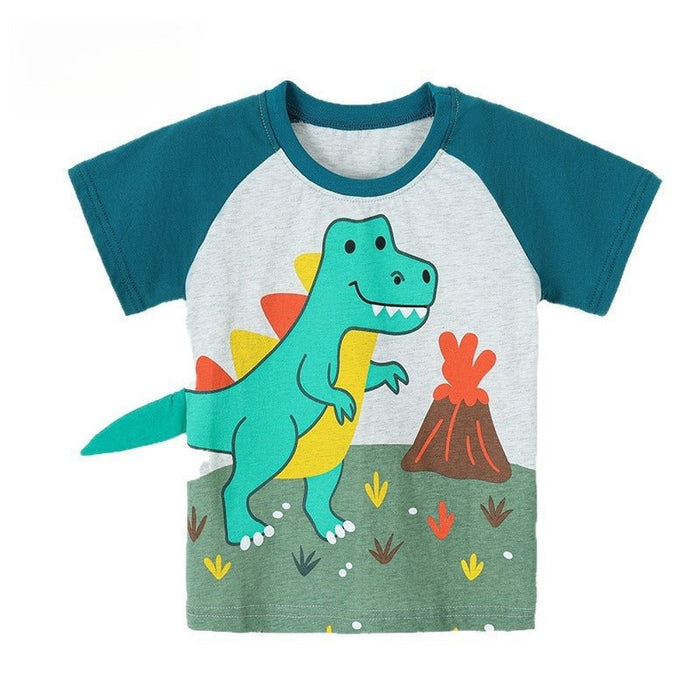Toddler/Kid Boy Dinosaur Volcano Design Tee