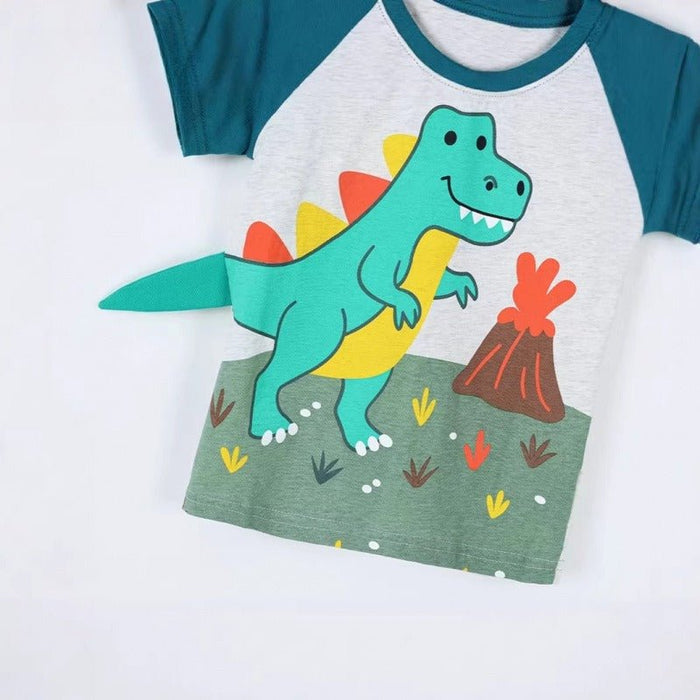 Toddler/Kid Boy Dinosaur Volcano Design Tee