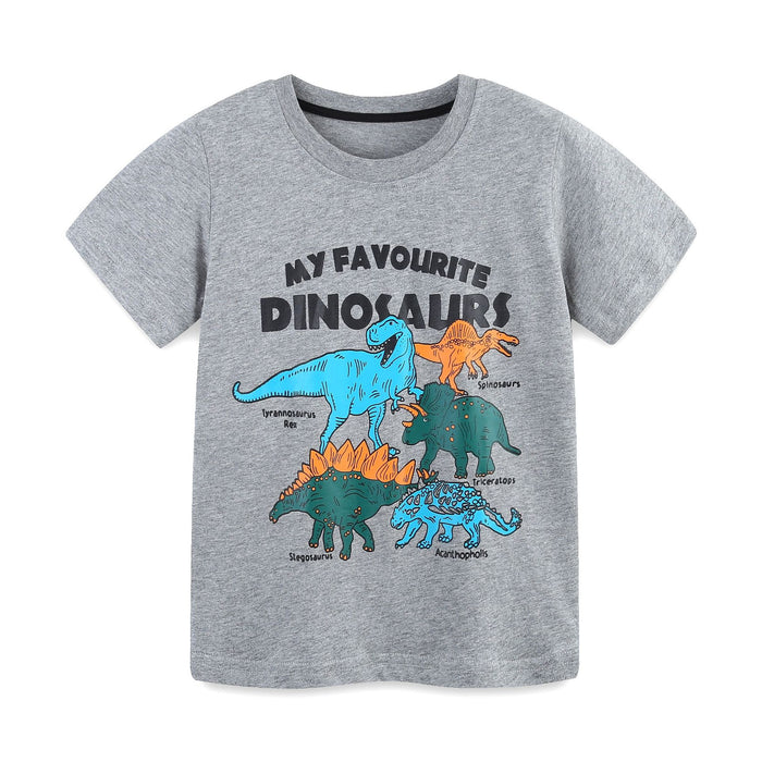 Toddler/Kid Boy Favorite Dinosaurs T-shirt and Tiger Shorts Set