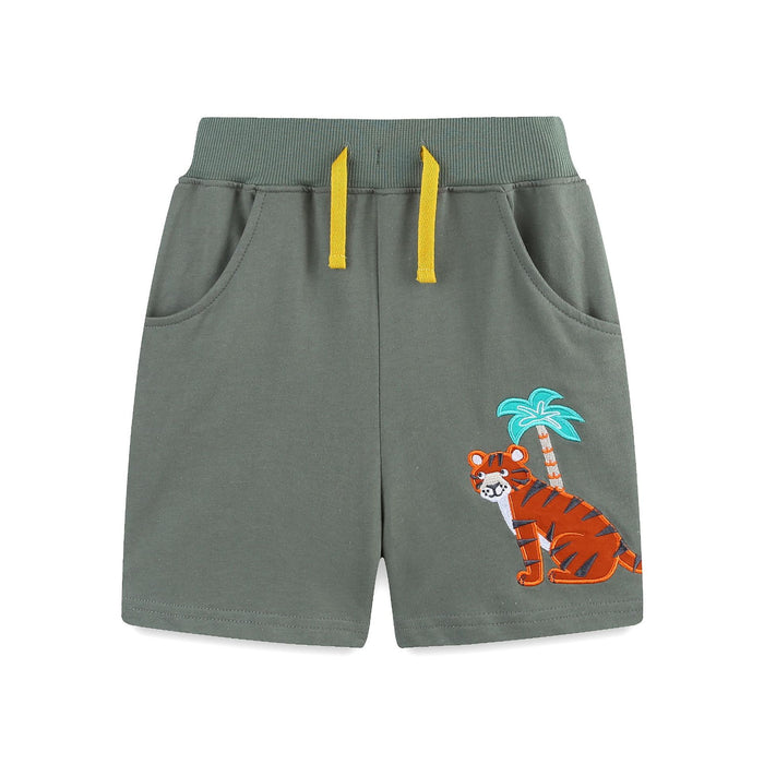 Toddler/Kid Boy Favorite Dinosaurs T-shirt and Tiger Shorts Set