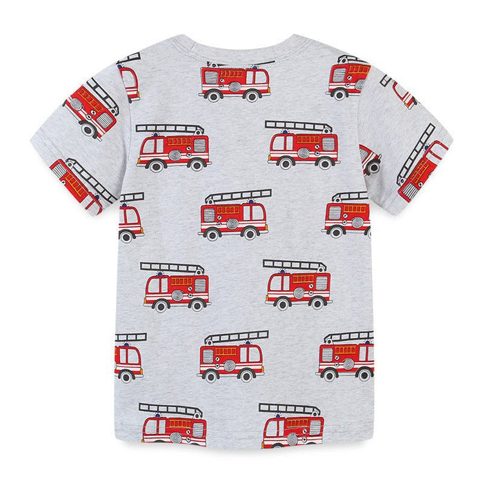 Toddler/Kid Boy Firetrucks Print T-shirt