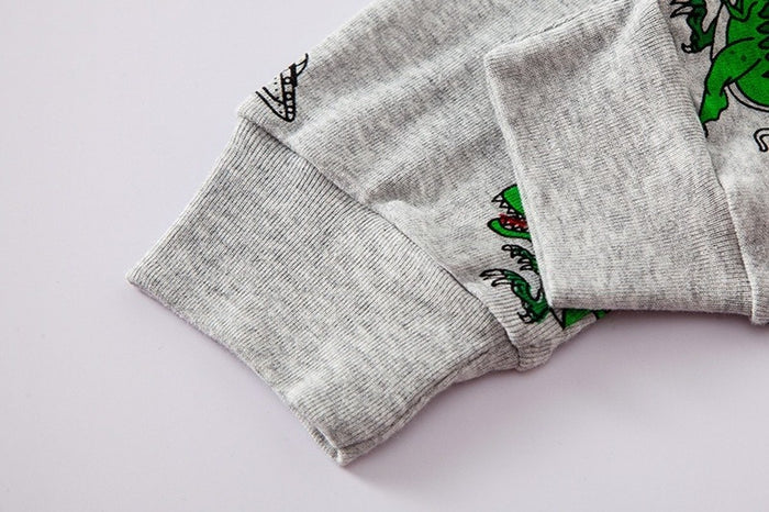 Toddler/Kid Boy Green Dinosaur Print Pajama Set