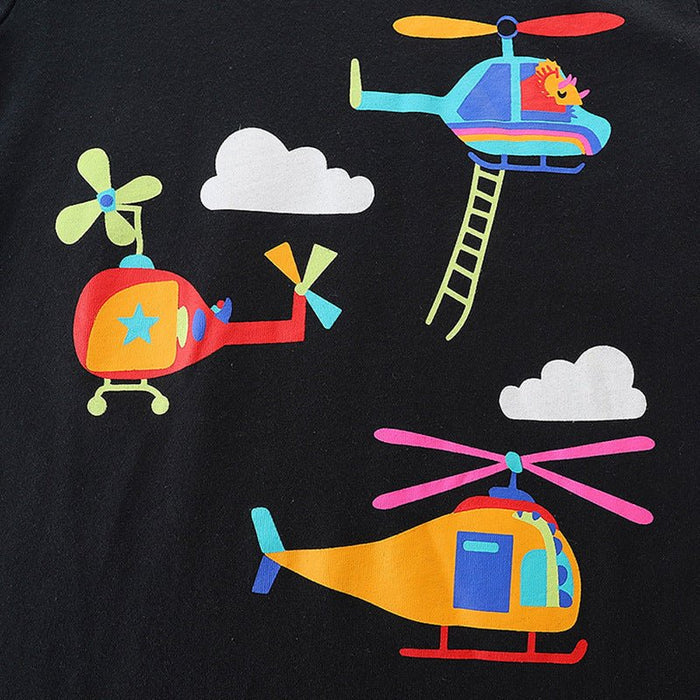 Toddler/Kid Boy Helicopters Print T-shirt