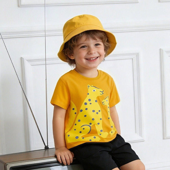 Toddler/Kid Boy Leopard Print Yellow Tee